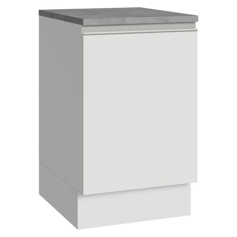 Balcão de cozinha 50cm 1 porta branco glamy madesa