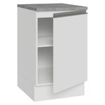 Balcão de cozinha 50cm 1 porta branco glamy madesa