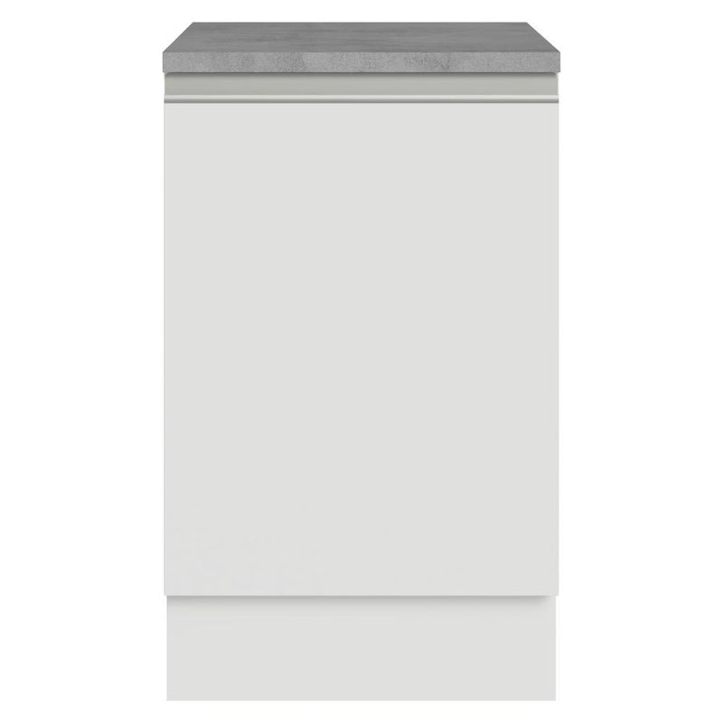 Balcão de cozinha 50cm 1 porta branco glamy madesa