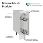 Balcão porta-temperos 20 cm 1 porta (sem tampo) vik madesa b