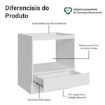 Balcão forno/microondas 70x60cm 1 gave (sem tampo) b madesa
