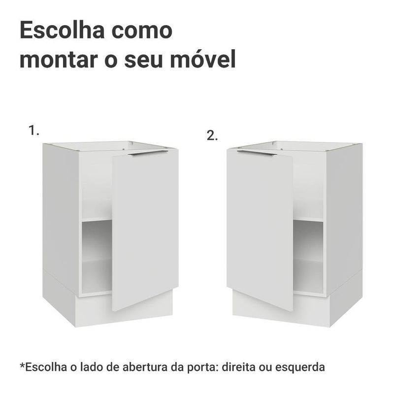 Balcão de cozinha 50cm 1 porta (sem tampo) b stella madesa