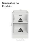 Balcão de cozinha 50cm 1 porta (sem tampo) b stella madesa