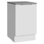 Balcão de cozinha 50cm 1 porta branco stella madesa