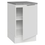 Balcão de cozinha 50cm 1 porta branco stella madesa