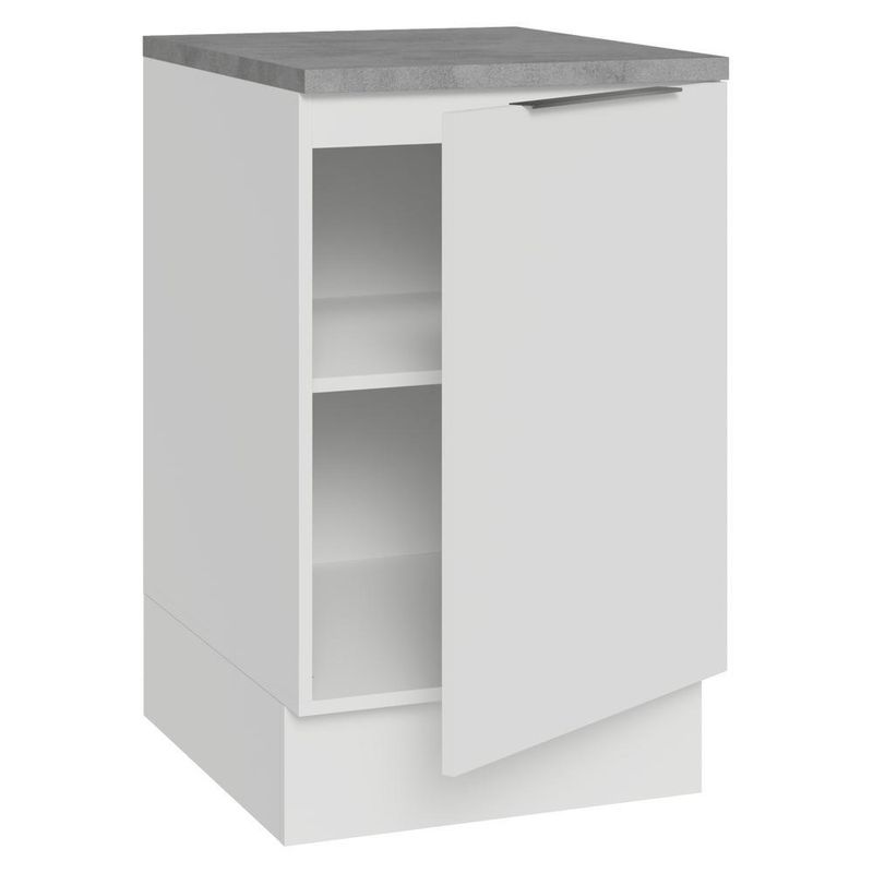 Balcão de cozinha 50cm 1 porta branco stella madesa