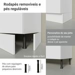 Balcão de cozinha 50cm 1 porta branco stella madesa