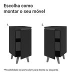 Balcão de cozinha 40 cm 1 porta com pés preto nice madesa