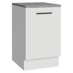 Balcão de cozinha 50cm 1 porta branco agata madesa