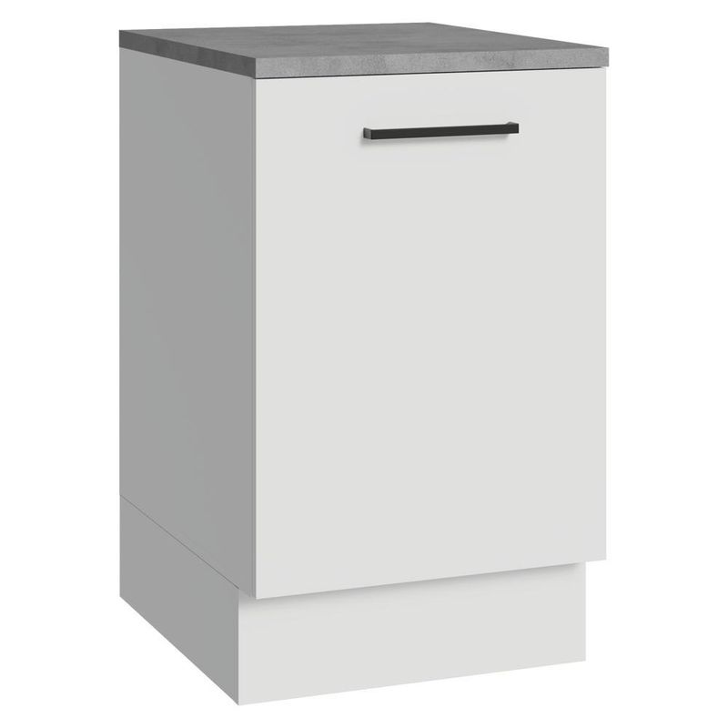 Balcão de cozinha 50cm 1 porta branco agata madesa