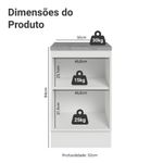 Balcão de cozinha 50cm 1 porta branco agata madesa