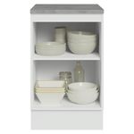 Balcão de cozinha 50cm 1 porta branco agata madesa
