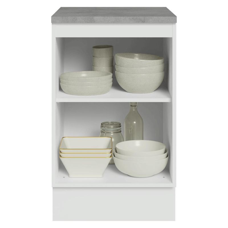 Balcão de cozinha 50cm 1 porta branco agata madesa