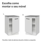 Balcão de cozinha 50cm 1 porta branco agata madesa