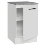 Balcão de cozinha 50cm 1 porta branco agata madesa