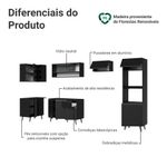 Armário de cozinha completa de canto 385 cm preto nice madesa 04