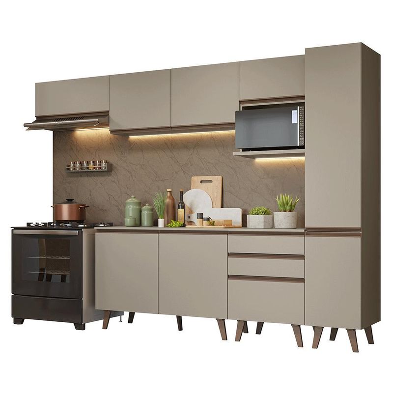 Armário de cozinha completa 300cm nice madesa 05