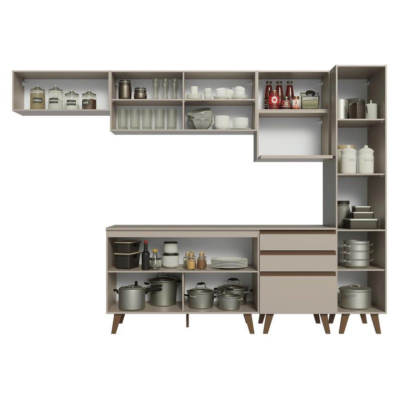 Armário de cozinha completa 300cm nice madesa 05