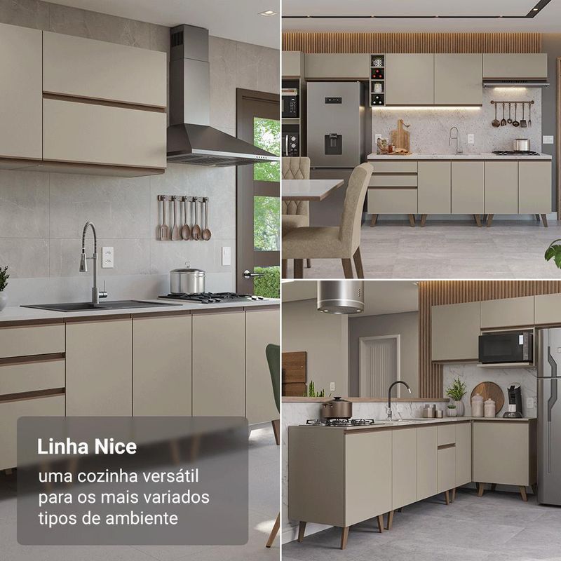 Armário de cozinha completa 300cm nice madesa 05