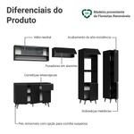 Armário de cozinha completa 300 cm preto nice madesa 09