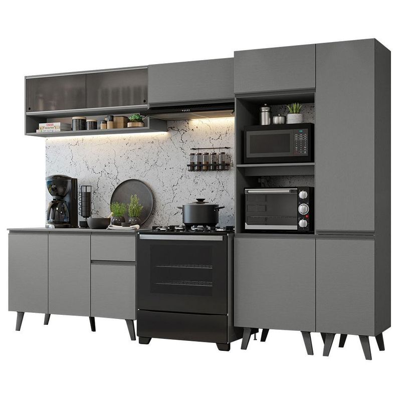 Armário de cozinha completa 300cm nice madesa 08
