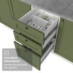 Armário de cozinha completa de canto 549 cm branco vik madesa 01