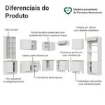 Armário de cozinha completa de canto 549 cm branco vik madesa 01
