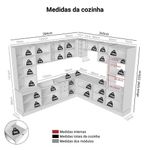 Armário de cozinha completa de canto 549 cm branco vik madesa 01