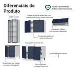 Armário de cozinha completa 270 cm branco vik madesa 05