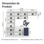 Armário de cozinha completa 270 cm branco vik madesa 05