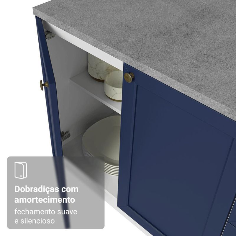 Armário de cozinha completa 270 cm branco vik madesa 05