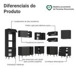Armário de cozinha completa de canto 465 cm preto nice madesa 01