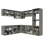 Armário de cozinha completa de canto 445cm suspensa nice madesa 03