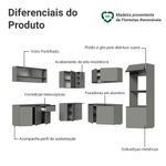Armário de cozinha completa de canto 445cm suspensa nice madesa 03
