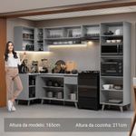 Armário de cozinha completa de canto 385cm nice madesa 04