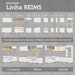 Armário de cozinha completa 250cm branco reims madesa 08