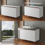 Armário de cozinha completa 250cm branco reims madesa 08