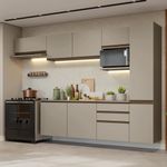 Armário de cozinha completa 300cm suspensa nice madesa 10