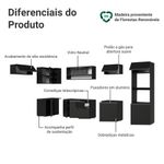 Armário de cozinha completa de canto suspenso 465 cm preto nice madesa 03