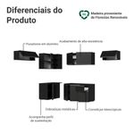 Armário de cozinha completa de canto suspenso 405 cm preto nice madesa 01