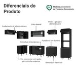 Armário de cozinha completa de canto 465 cm preto nice madesa 05