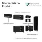 Armário de cozinha completa 300 cm preto nice madesa 05