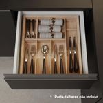 Armário de cozinha completa 300 cm preto nice madesa 05