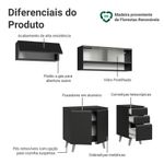 Armário de cozinha compacta 200 cm preto nice madesa 13