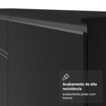 Armário de cozinha compacta 200 cm preto nice madesa 13