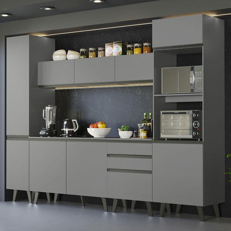 Armário de cozinha completa 280cm nice madesa 01