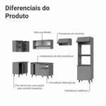 Armário de cozinha completa de canto 385cm nice madesa 03