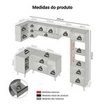Armário de cozinha completa de canto 385cm nice madesa 03