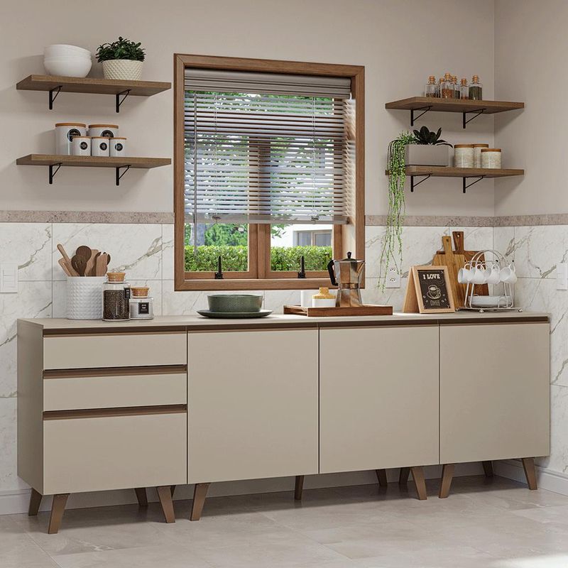 Armário de cozinha completa 240cm nice madesa 01