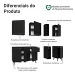Armário de cozinha compacta 180 cm preto nice madesa 01